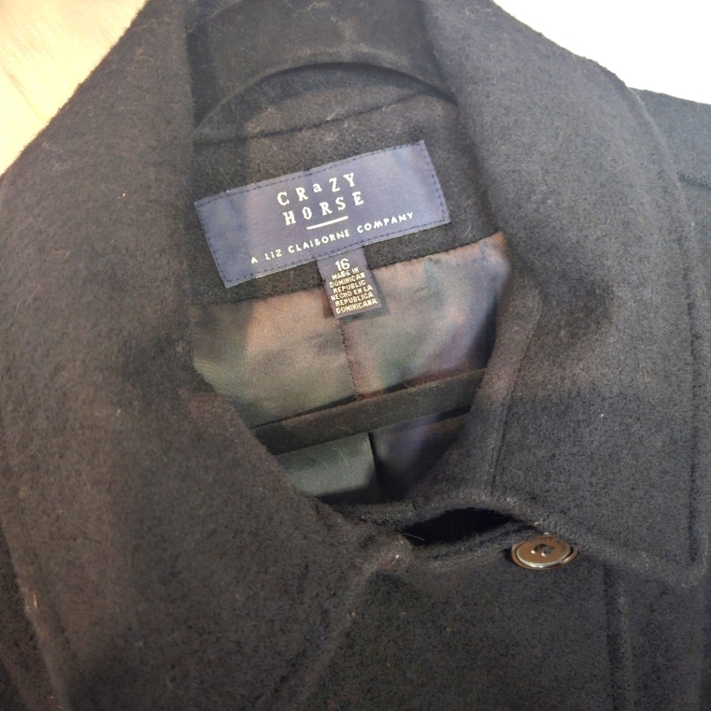 Crazy Horse Classic Doublebreasted Wool Pea Coat - Picture 5 of 7